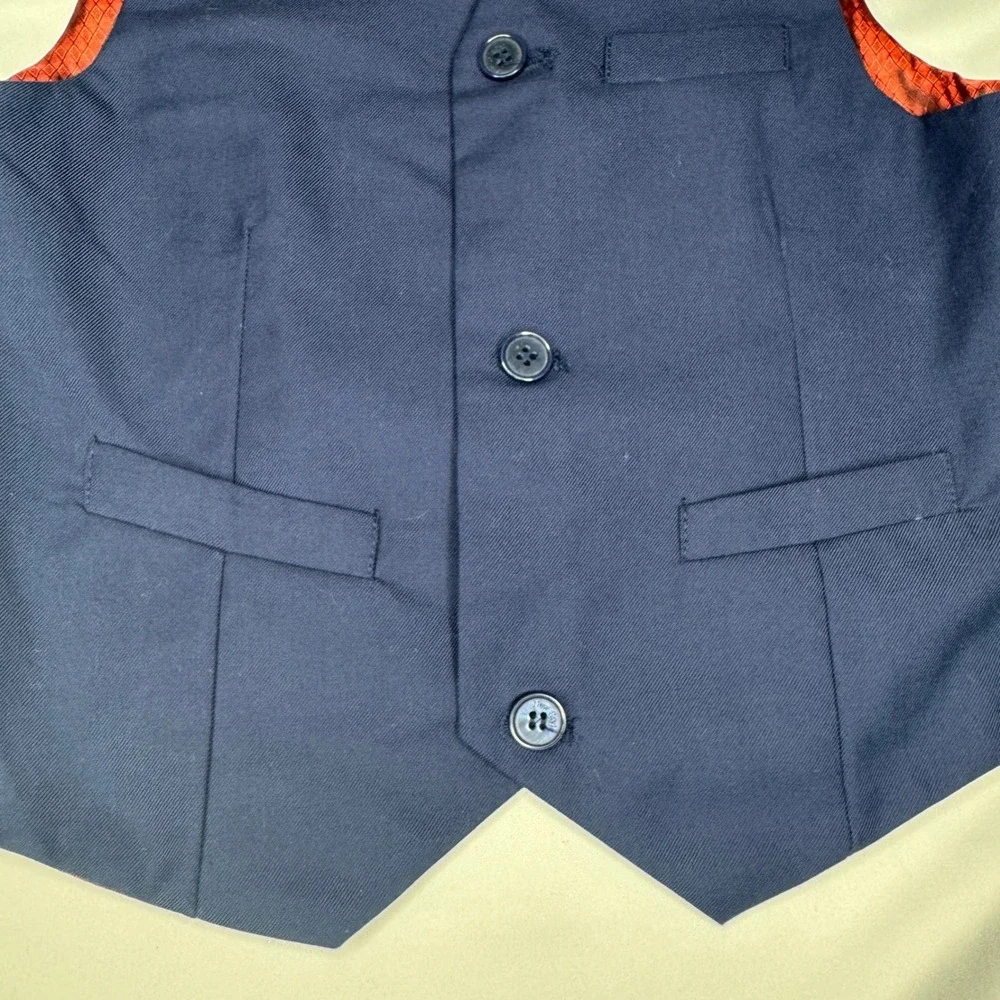 YuanLu Boys Suit Vest Navy Blue Dress‎ Formal Wedding Party Kid Size 7 Years